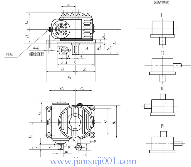 CW系列圓弧圓柱蝸桿減速機(jī)GB9147—88